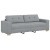 Set canapea, 3 piese, perne gri deschis, textil GartenMobel Dekor