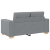 Set canapea, 3 piese, perne gri deschis, textil GartenMobel Dekor
