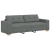 Set canapea, 3 piese, perne gri închis, textil GartenMobel Dekor
