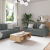 Set canapea, 3 piese, perne gri închis, textil GartenMobel Dekor