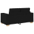 Set canapea, 3 piese, perne negre, textil GartenMobel Dekor
