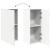 Dulap de depozitare alb 40x45x103,5 cm din lemn prelucrat GartenMobel Dekor