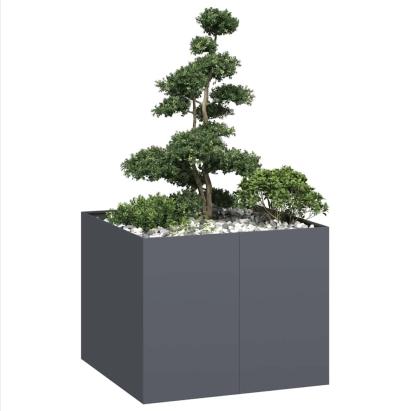 Jardinieră Antracit 100x100x80 cm Oțel GartenMobel Dekor