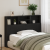 Capitonaj Cabinet - Stejar Negru, 140x19x103.5 cm, Fabricat din Lemn Prelucrat GartenMobel Dekor