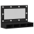 Dulap cu oglindă LED, stejar negru, 90x31.5x62 cm GartenMobel Dekor