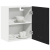 Dulapuri Suspendate - 2 Pachete - Stejar Negru, 100x31x60 cm - Fabricate din Lemn Prelucrat GartenMobel Dekor