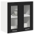 Cabinet de sticlă suspendat în stejar negru - 60x31x60 cm GartenMobel Dekor