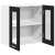 Cabinet de sticlă suspendat în stejar negru - 60x31x60 cm GartenMobel Dekor