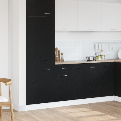 Dulap cu Sertar Inferior - Stejar Negru, 40x46x81.5 cm, Fabricat din Lemn Prelucrat GartenMobel Dekor