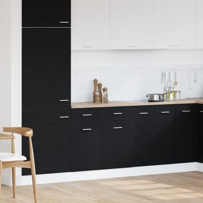 Dulap  cu sertar în stejar negru, 80x46x81.5 cm, Fabricat din lemn prelucrat GartenMobel Dekor