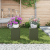 Suporturi plante pilon exterior 2 buc. oliv 24x24x35 cm oțel GartenMobel Dekor