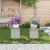 Suporturi plante pilon exterior 2 buc. 24x24x35 cm oțel inox. GartenMobel Dekor
