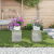 Suporturi plante pilon exterior 2 buc. 24x24x35 cm oțel GartenMobel Dekor