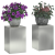Suporturi plante pilon exterior 2 buc. 24x24x35 cm oțel GartenMobel Dekor