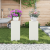 Suporturi plante pilon exterior 2 buc. alb 24x24x55 cm oțel GartenMobel Dekor