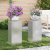 Suporturi plante pilon exterior 2 buc. 24x24x55 cm oțel inox. GartenMobel Dekor