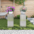 Suporturi plante pilon exterior 2 buc. 24x24x55 cm oțel inox. GartenMobel Dekor