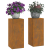 Suporturi plante pilon exterior 2 buc. 24x24x55 cm oțel corten GartenMobel Dekor