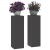 Suporturi plante pilon exterior 2 buc. negru 24x24x75 cm oțel GartenMobel Dekor