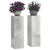 Suporturi plante pilon exterior 2 buc. 24x24x75 cm oțel inox. GartenMobel Dekor