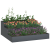 Ghiveci de Grădină 3-Tier 90x90x35 cm Oțel Antracit GartenMobel Dekor