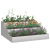 Ghiveci de grădină cu 3 etaje 90x90x35 cm Oțel inoxidabil GartenMobel Dekor