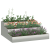 Ghiveci de grădină cu 3 niveluri 90x90x35 cm Oțel galvanizat GartenMobel Dekor