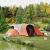 Cort camping, 5-6 persoane, impermeabil, cu copertina, ferestre, geanta, portocaliu, 550x300x198 cm GartenVIP DiyLine