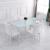 Set 4 scaune bucatarie/living, Ethel, piele ecologica, metal, alb, 41x50x91 cm GartenVIP DiyLine