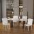 Set 4 scaune bucatarie/living, Ethel, piele ecologica, metal, alb, 41x50x91 cm GartenVIP DiyLine