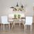 Set 4 scaune bucatarie/living, Ethel, piele ecologica, metal, alb, 41x50x91 cm GartenVIP DiyLine