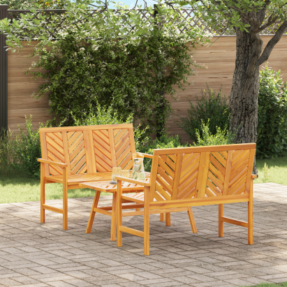 Set de Lounge pentru Grădină 3 Piese Lemn Solid de Acacia GartenMobel Dekor