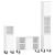 Set mobilier de baie, 3 piese, alb, lemn compozit GartenMobel Dekor