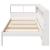 Pat cu bibliotecă fără saltea, alb, 75x190 cm, lemn masiv pin GartenMobel Dekor