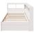 Pat cu bibliotecă fără saltea, alb, 75x190 cm, lemn masiv pin GartenMobel Dekor