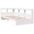 Pat cu bibliotecă fără saltea, alb, 75x190 cm, lemn masiv pin GartenMobel Dekor