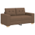 Set canapea, 3 piese, perne maro, textil GartenMobel Dekor
