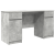 Birou, gri beton, 140x49x76 cm, lemn prelucrat GartenMobel Dekor