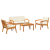 Set Bistro 4 Piese cu Perne din Lemn Masiv de Acacia GartenMobel Dekor