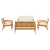 Set Bistro 5 Piese cu Perne - Lemn Solid de Acacia GartenMobel Dekor