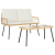 Set mobilier de grădină, 2 piese, cu perne, natural, poliratan GartenMobel Dekor