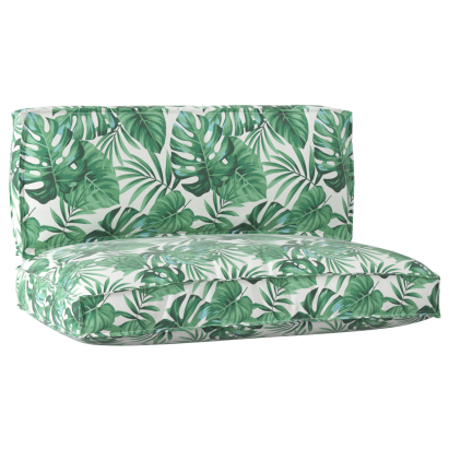 Set de perne pentru palet, 2 piese, model cu frunze, țesătură Oxford GartenMobel Dekor