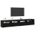 Cabinete TV 2 buc cu lumini LED din stejar negru și lemn ingineresc GartenMobel Dekor