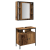 Set de Mobilier pentru Baie 2 Piese Lemn Vechi din Lemn Stratificat GartenMobel Dekor