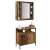 Set de Mobilier pentru Baie 2 Piese Lemn Vechi din Lemn Stratificat GartenMobel Dekor