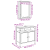 Set mobilier de baie, 2 piese, lemn vechi, lemn prelucrat GartenMobel Dekor