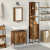 Set de Mobilier pentru Baie 3 Piese Lemn Vechi Lemn Ingineresc GartenMobel Dekor