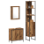 Set de Mobilier pentru Baie 3 Piese Lemn Vechi Lemn Ingineresc GartenMobel Dekor