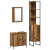 Set de Mobilier pentru Baie 3 Piese Lemn Vechi Lemn Ingineresc GartenMobel Dekor