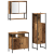 Set de mobilier pentru baie 3 Piese Lemn Vechi GartenMobel Dekor